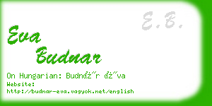 eva budnar business card